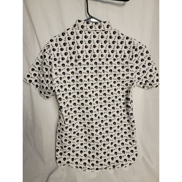 Bob Ross Retro Face Button Up Shirt Medium Mens - Picture 3 of 4